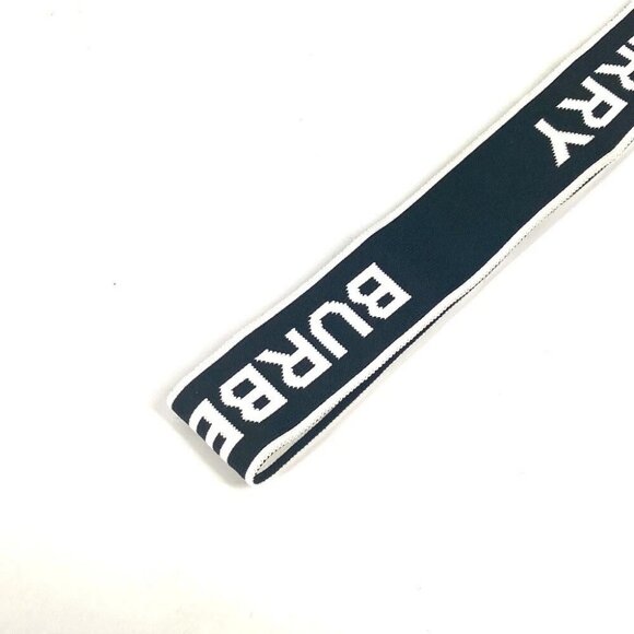 BURBERRY logo headband accessories hair band Nylon Black/White main image 7